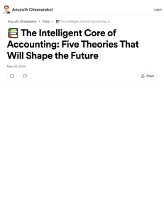Intelligent Core of Accounting: Future Theories