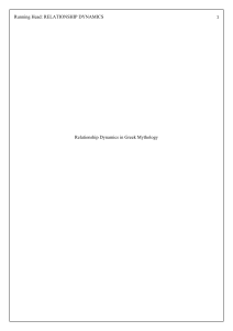 Relationship Dynamics in Greek Mythology: An Analysis