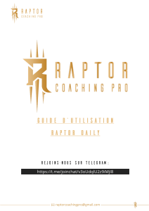 Raptor Daily : Guide de fitness pour des entra&icirc;nements efficaces