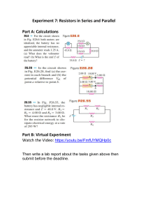 Resistors in Series and Parallel Lab Experiment