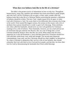 True Holiness in Christian Life: Biblical Insights & Beatitudes