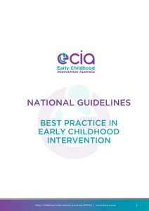 ECI Best Practice Guidelines: National Standards for Early Intervention
