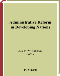 Administrative Reform in Developing Nations