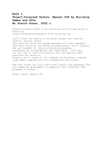 Master Object-Oriented Python: Games, GUIs, OOP Concepts