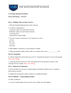 Yr 8 Science: Forces & Energy Revision Worksheet