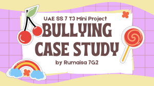 Bullying Case Study: The Glory & Prevention