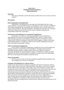 Socialization & Community Engagement: MELCS Introduction - Day 1