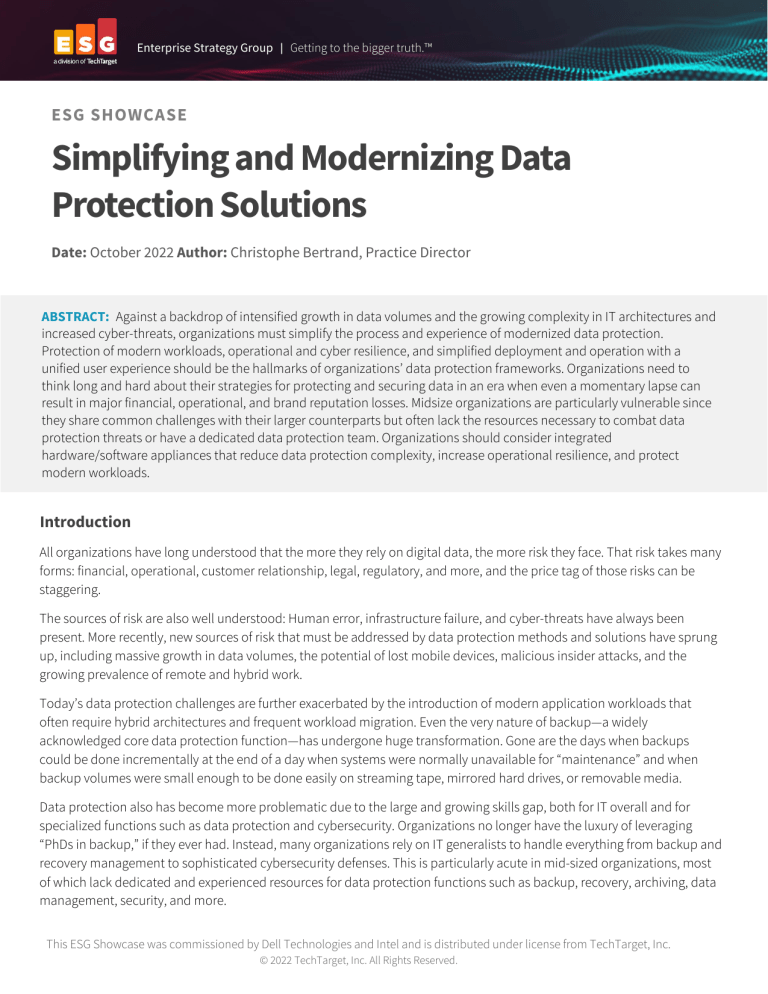 Data Protection Solutions: Simplifying and Modernizing