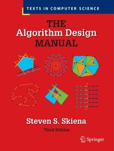 The Algorithm Design Manual: Computer Science Textbook by Steven S. Skiena