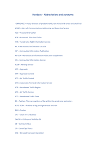 Aviation Abbreviations & Acronyms Handout