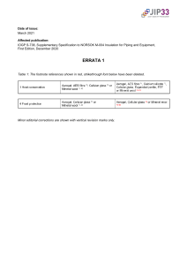 IOGP S-738: Insulation for Piping & Equipment Specification