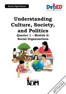 Social Organizations: Understanding Culture, Society, & Politics
