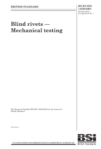 BS EN ISO 14589:2001: Blind Rivet Mechanical Testing Standard