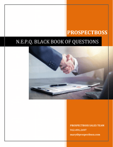 NEPQ Sales Questions: ProspectBoss Training Guide