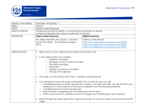 Dramatic Arts Grade 11: Realism & Stanislavski Lesson Plan