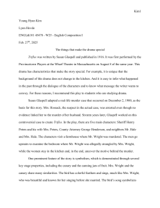 Trifles Analysis: Symbolism, Setting, and Gender Inequality