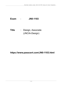 JN0-1103 Exam Dumps: Juniper JNCIA-Design Practice Questions