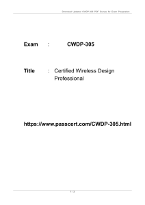 CWDP-305 Exam Dumps: Certified Wireless Design Professional