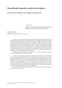 Masculinidad Sagrada y Pederastia Religiosa: Análisis