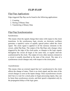 Flip-Flops: Applications, Synchronization, and Counters