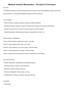 Maitland Vertebral Manipulation: Principles & Techniques
