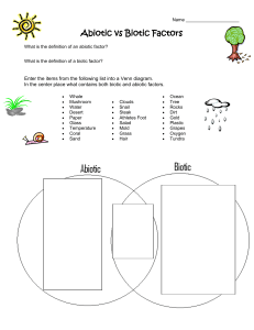 Biotic vs. Abiotic Factors Worksheet: Ecosystems