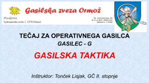 Tečaj gasilske taktike: Usposabljanje operativnega gasilca