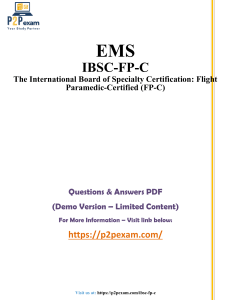 FP-C Exam Questions & Answers: Flight Paramedic Certification