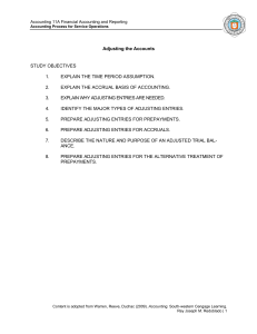 Financial Accounting: Adjusting Entries & Accounting Process Guide