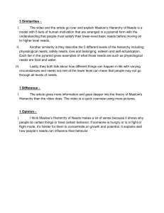 Maslow's Hierarchy: Video vs. Article Analysis