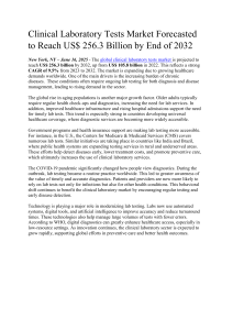 Clinical Lab Tests Market Forecast to 2032