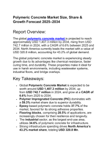 Polymeric Concrete Market Forecast 2025-2034