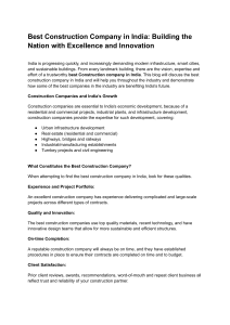 Best Construction Companies in India: Excellence & Innovation