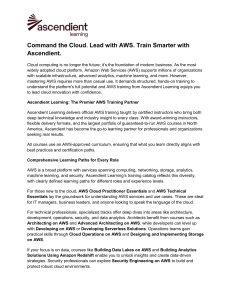 AWS Training: Command the Cloud with Ascendient Learning