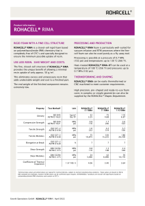 ROHACELL&reg; RIMA Rigid Foam: Product Information & Specs
