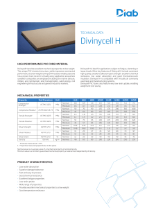 Divinycell H: Technical Data Sheet - PVC Core Material Properties