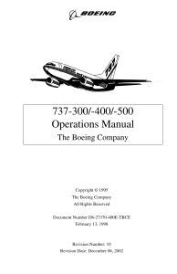 Boeing 737 Operations Manual -300/-400/-500