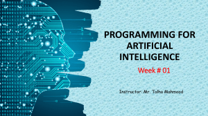 Python Programming for AI: Week 1 Constructs