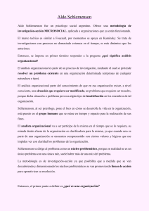 An&aacute;lisis Organizacional: Metodolog&iacute;a de Schlemenson