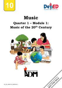 20th Century Music: Impressionism - Grade 10 Module
