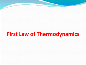 First Law of Thermodynamics Presentation