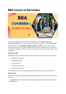BBA Course in Karnataka: Your Guide to Business Education