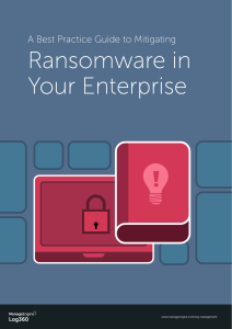 Ransomware Mitigation: Best Practices for Enterprise Security