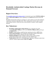 Breathable Antimicrobial Coatings Market: Revenue & Demand Forecast
