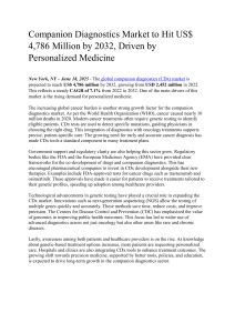 Companion Diagnostics Market Report 2025-2032