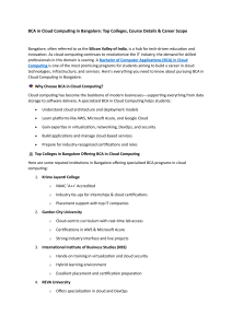 BCA in Cloud Computing Bangalore: Colleges, Careers, & Scope