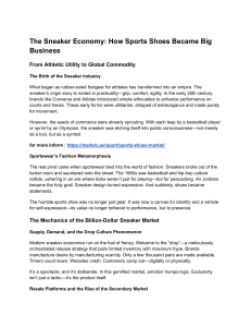 The Sneaker Economy: How Sports Shoes Became Big Business