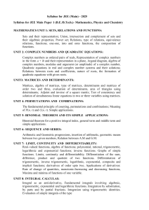 JEE Main 2025 Syllabus: Math, Physics, Chemistry