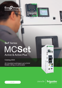 MCSet Active & Active Plus Switchgear Catalog | Schneider Electric
