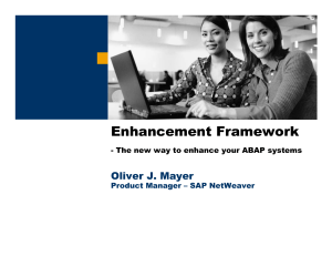 SAP ABAP Enhancement Framework Overview